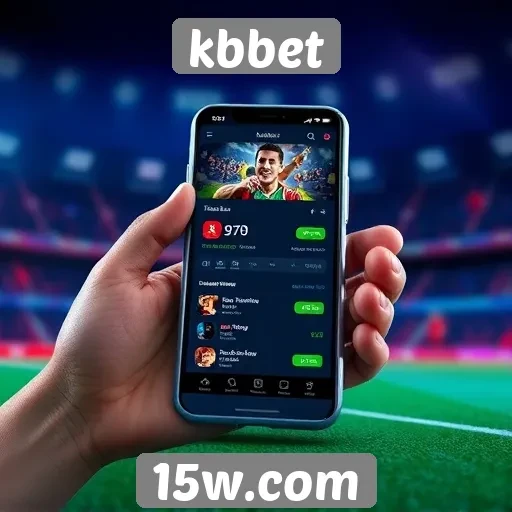 Experiência mobile no site kbbet